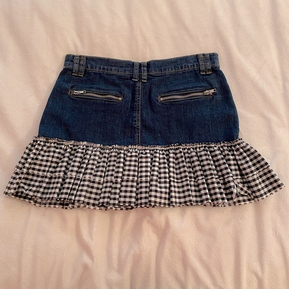 BCBGirls Jean Skirt With Ruffles - Picture 2 of 3